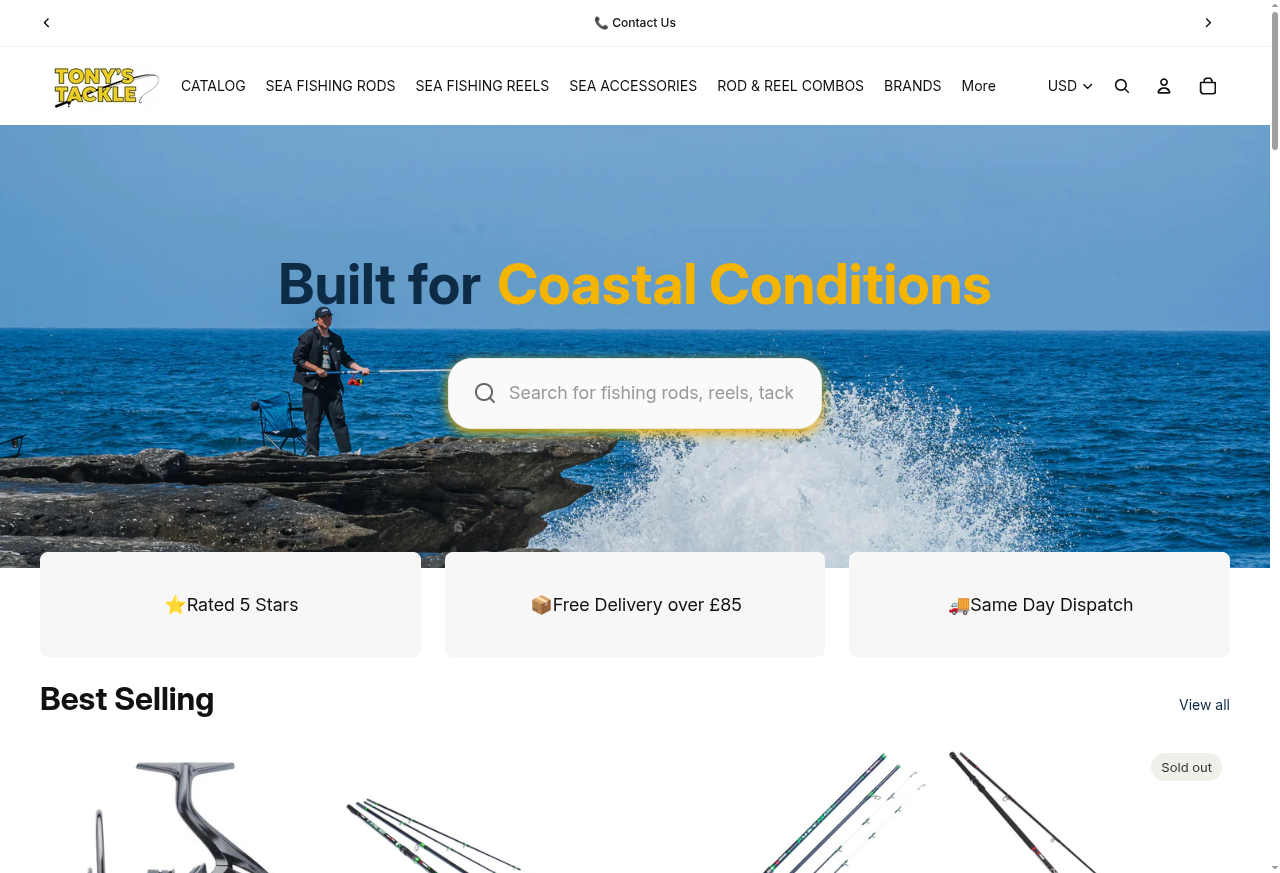 Tony's Tackle Online Store